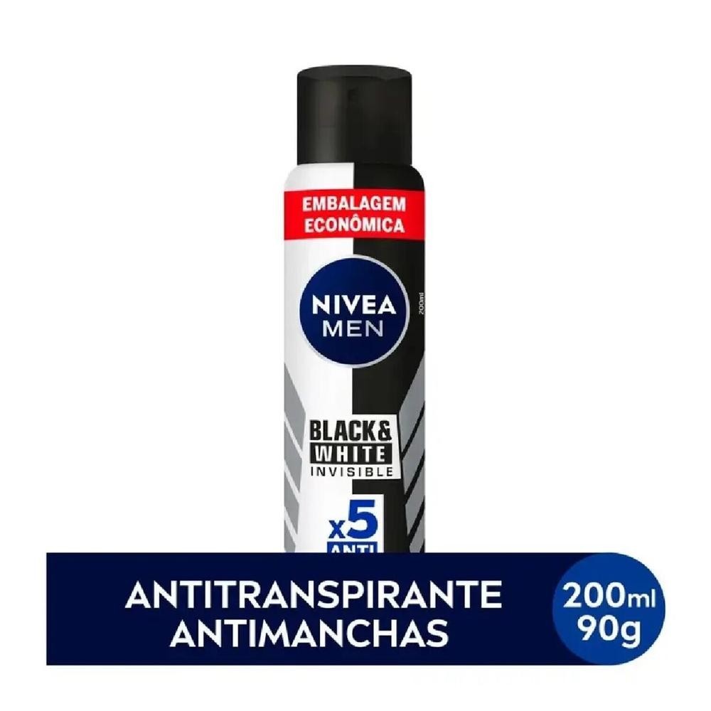 Desodorante Aerosol Nive Men Black & White Invisible 48h 200ml Embalagem Economica em Oferta na Shopee
