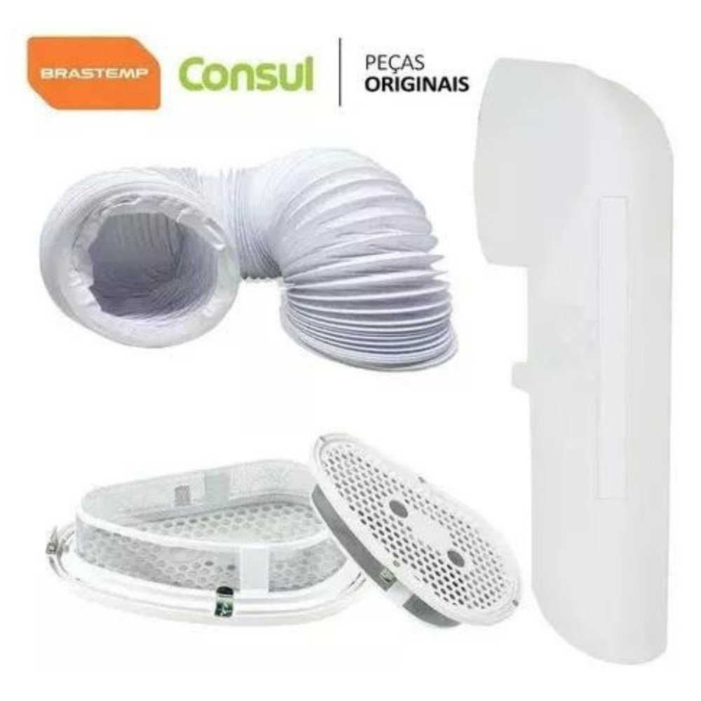 Mangueira Saída Ar + Filtro Fiapos E Duto Secadora Brastemp em Oferta na Shopee