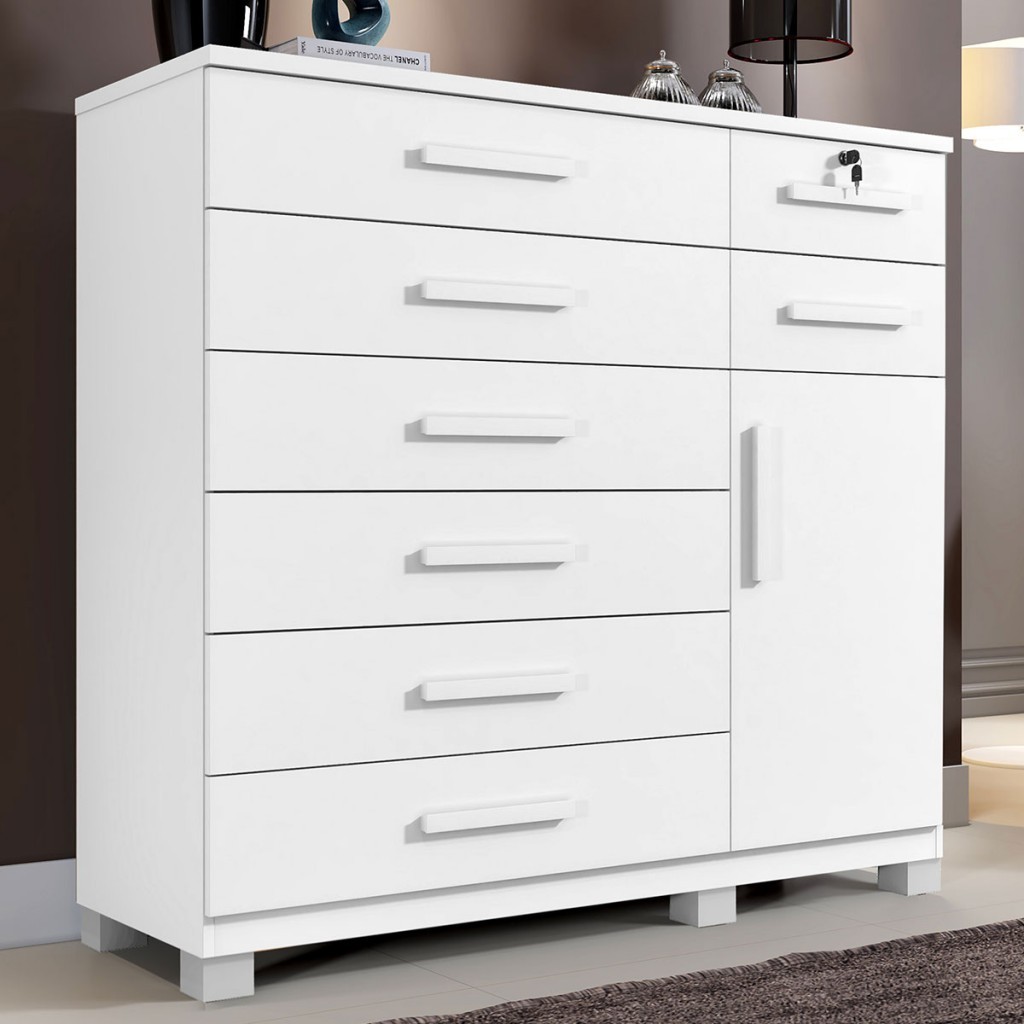 Cômoda Chicago 1 Porta 8 Gavetas - Home & Living