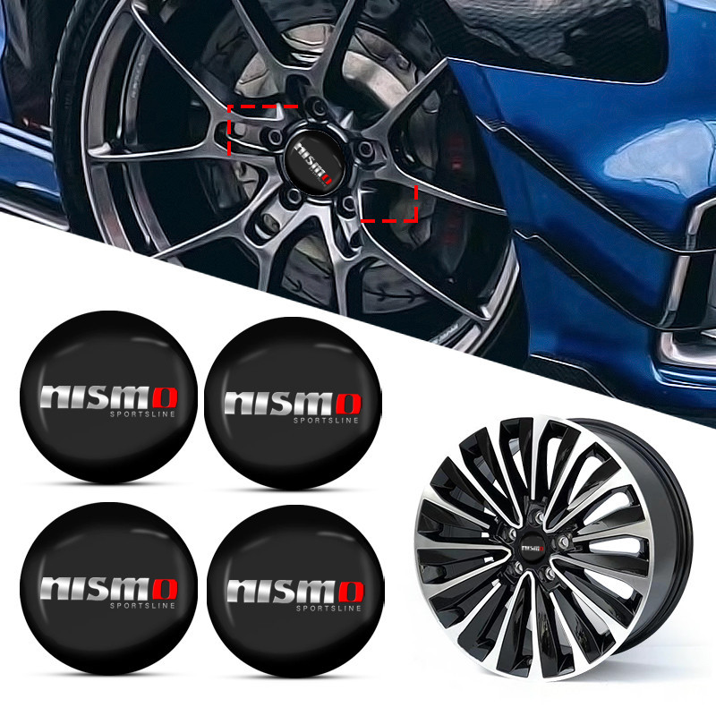 4 Pçs 56mm Centro Da Roda Do Carro Hub Tampa Emblema Decalque Adesivo Para Nissan Nismo Qashqai j11 j10 Juke X Trail t32