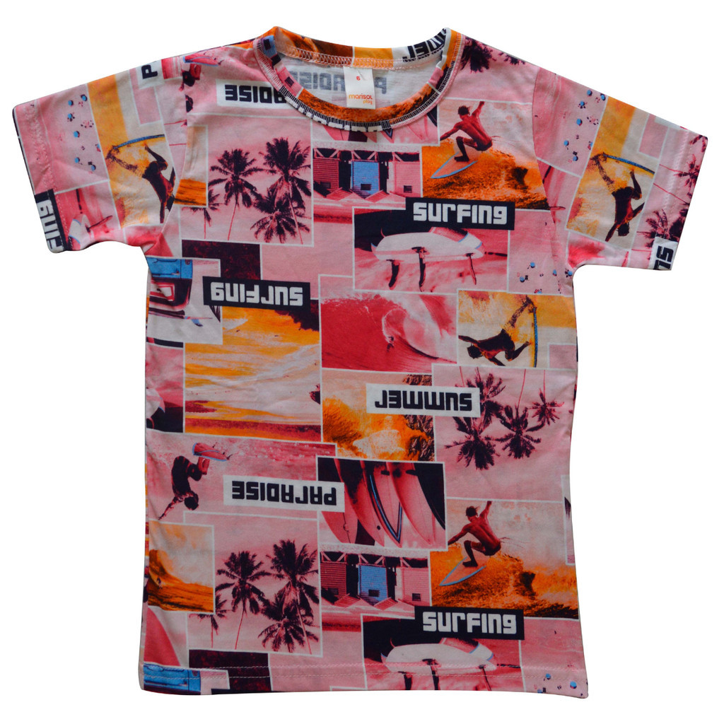 Camiseta Meninas Marisol Surf Praia Verao Moda Infantil
