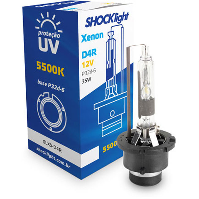 Lâmpada Shocklight Xenon D4r 5500k 35w 12v Luz Branca - Spare Parts and Accessories for Vehicles