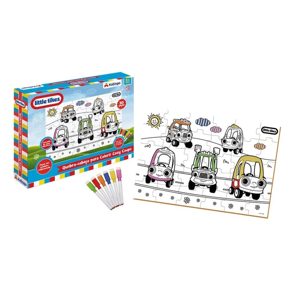 Quebra-Cabeça para Colorir Little Tikes para Crianças a partir de 4 Anos Xalingo - 59043 - Mom & Baby