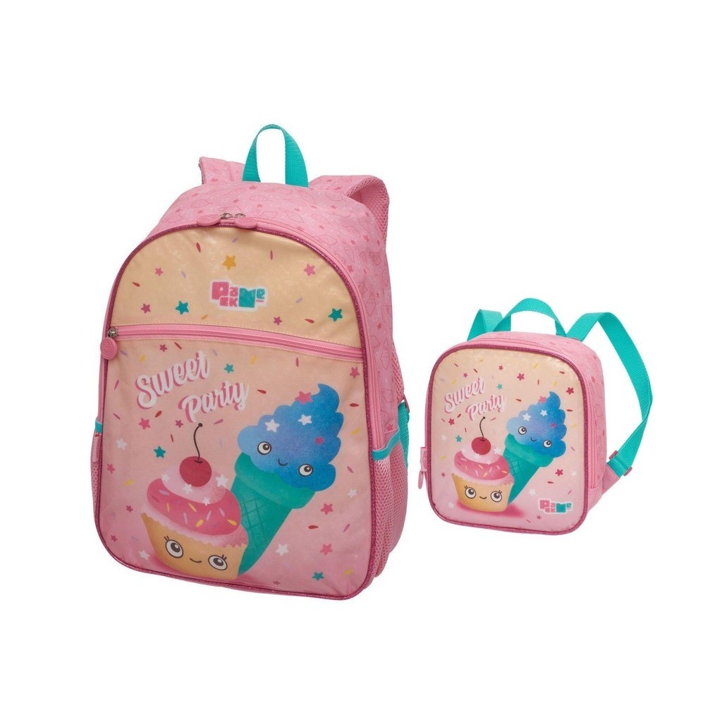Kit Mochila de Costas G + Lancheira Pack Me Sweet Party 9104D04KIT