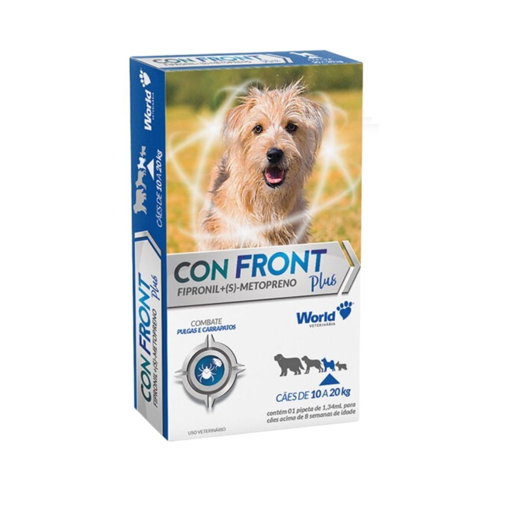 Pipeta Confront Plus Antipulgas Cães 10 a 20kg Fipronil