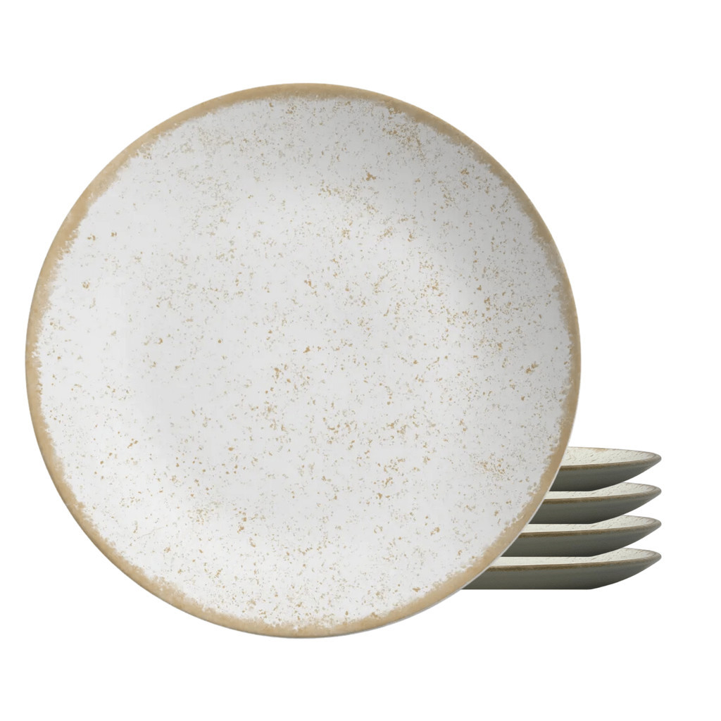 Jogo De Pratos Fundo Cerâmica Kit 4 Peças 25cm Coup Organic Alleanza Rustico em Oferta na Shopee