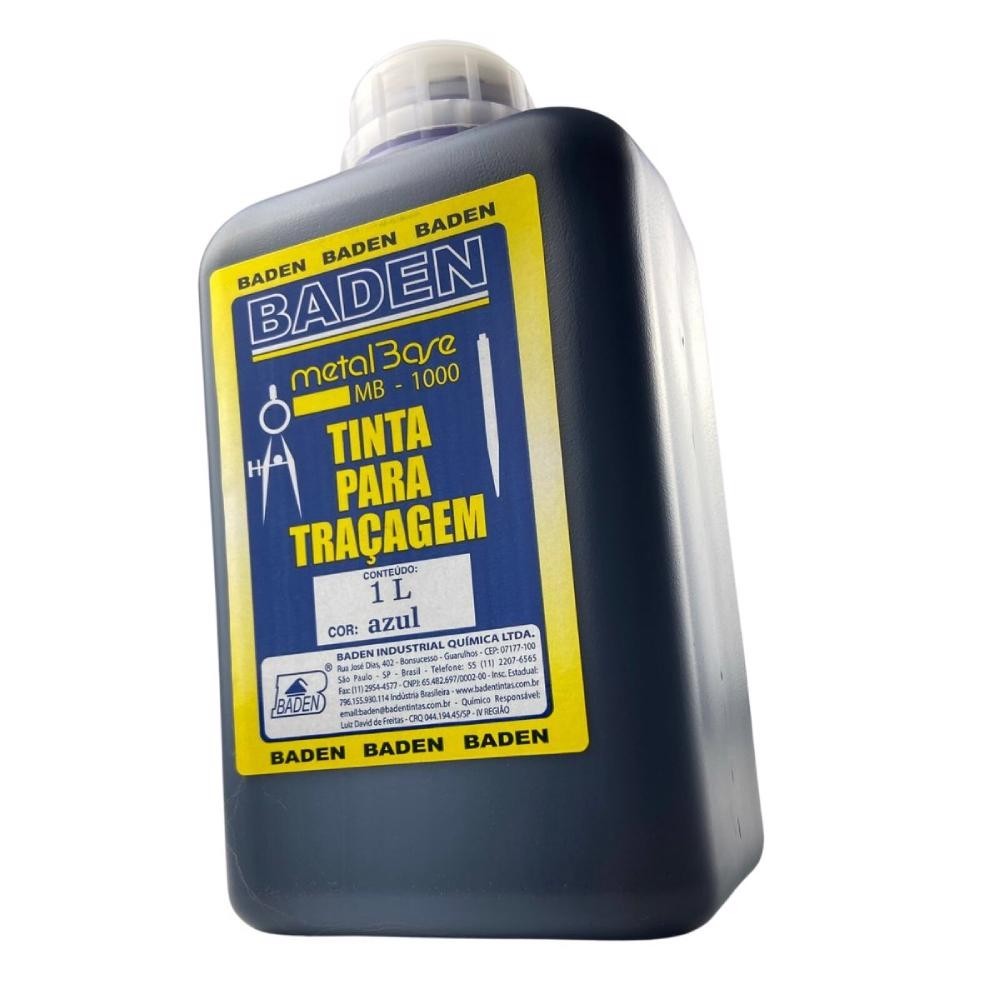 Detalhes do Tinta para Traçagem Metais 1 Litro Azul B1-1-27 BADEN