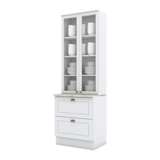 Paneleiros Nova York 2 Portas 2 Gavetas Branco Hp - Henn em Oferta na Shopee