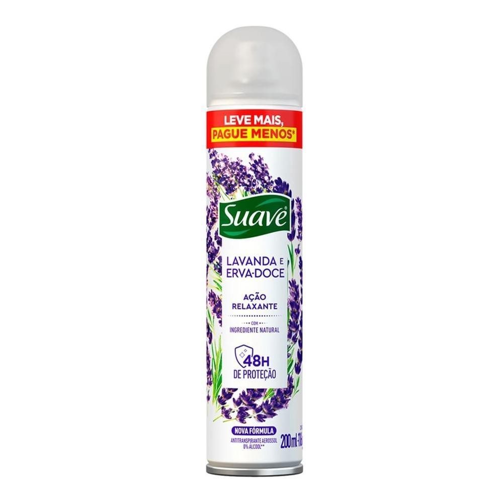 SUAVE DESODORANTE AEROSSOL LAVANDA E ERVA-DOCE COM 200ML - Beauty