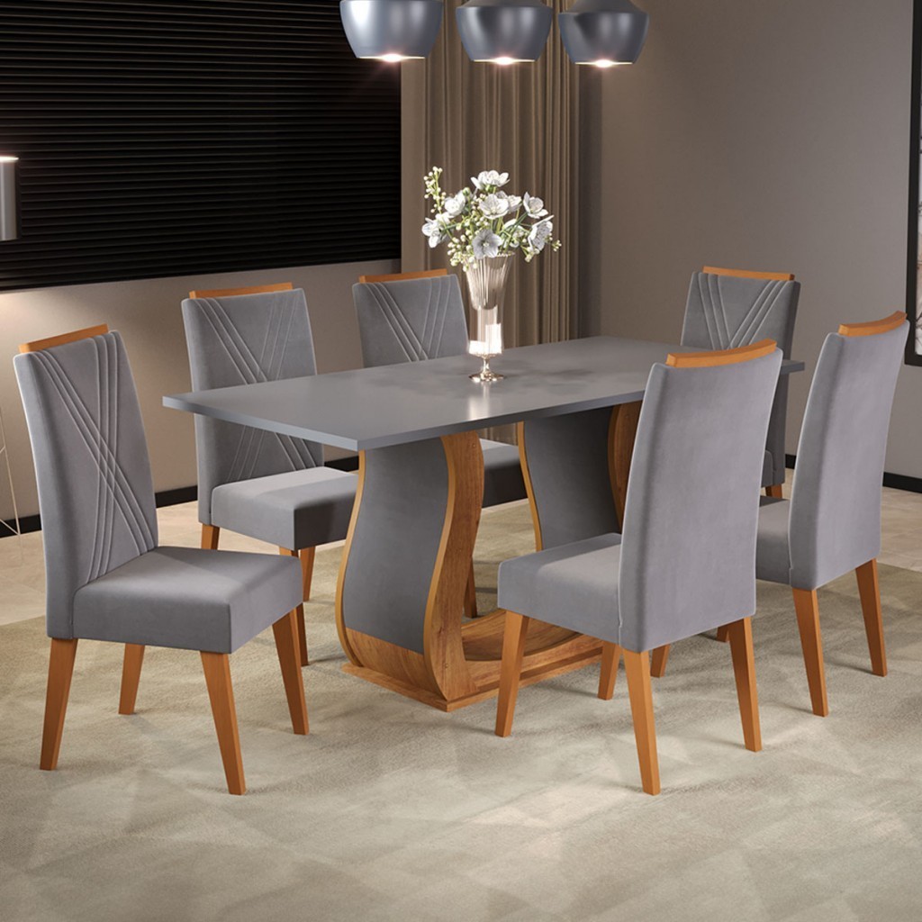 Mesa de Jantar 6 Lugares Corsa em Oferta na Shopee