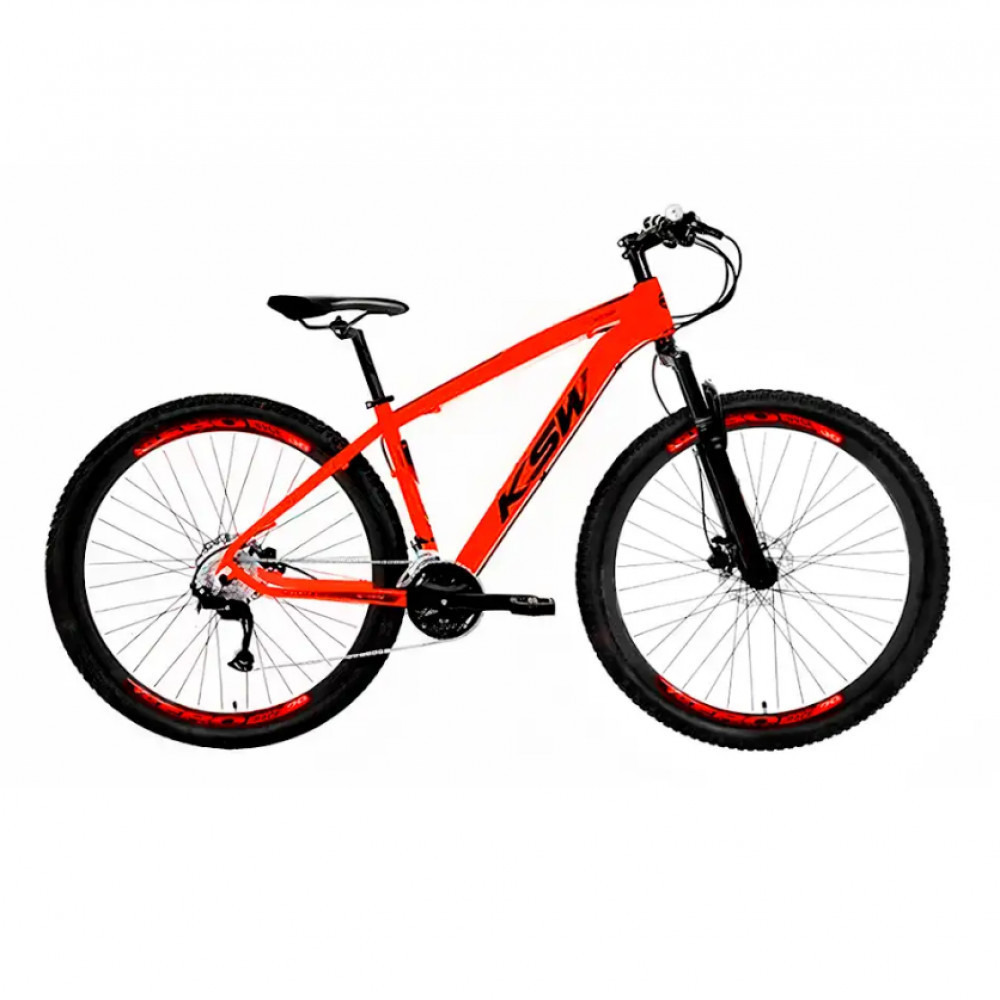 Bicicleta Aro 29 Ksw Alumínio 21 Velocidades Cambio Shimano Freio a Disco Suspensao
