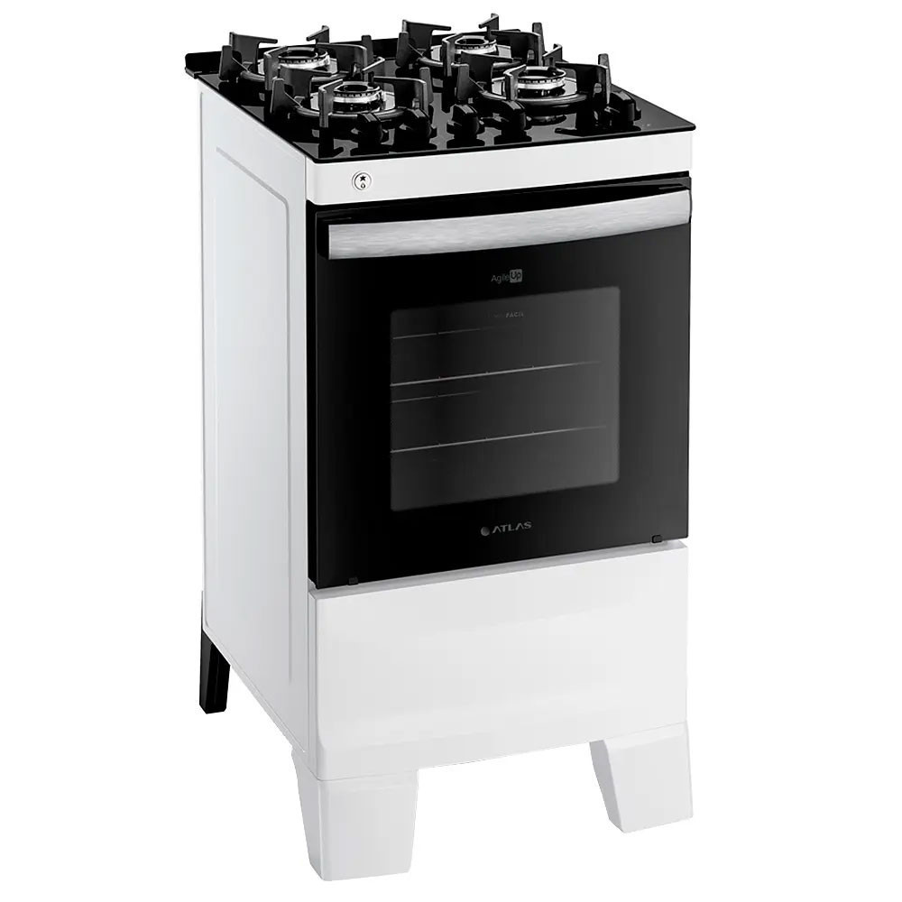 Fogão Agile Up 4 Bocas com Mesa de Vidro Atlas - Home Appliances