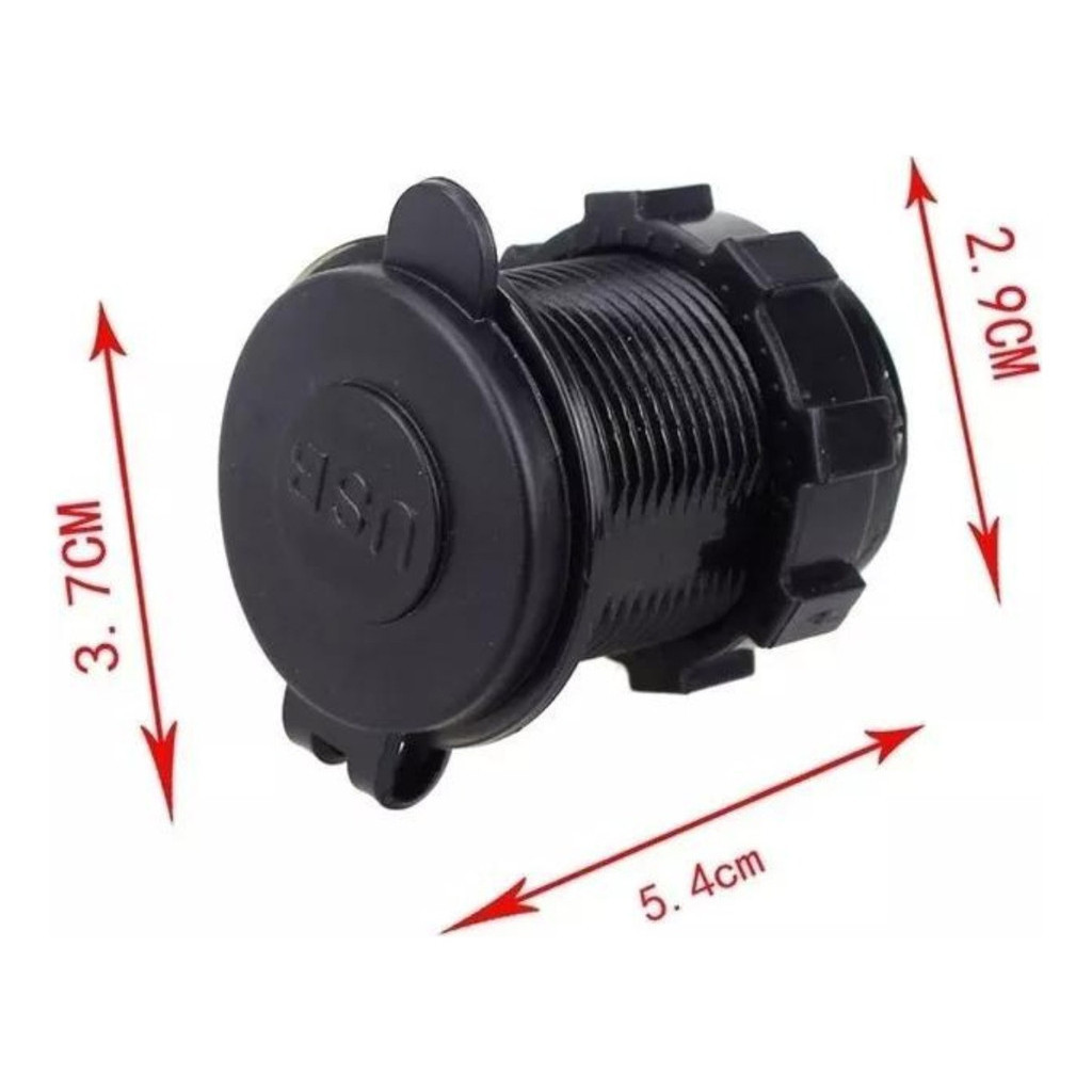 Tomada Carregador Usb Veicular Carro 2 Saídas 1.0a E 2.1a — imagem 2 de 2