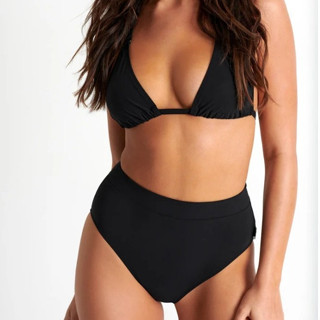 Biquini Feminino Canelado Biquíni Meia Sem Bojo e Calcinha Hotpants Cintura Alta Biquine Verão 2024 em Oferta na Shopee