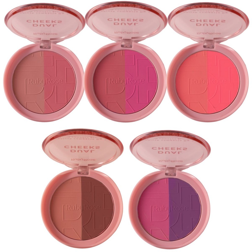 Blush Compacto Duo Dual Cheeks Ruby Rose HBM03