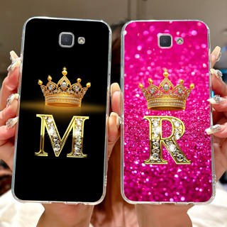 Para Samsung Galaxy J5 Prime/On5 (2016) SM-G570Y G570F Moda Coroa Letra Inicial Silicone Macio TPU Casal Caso De Telefon em Oferta na Shopee