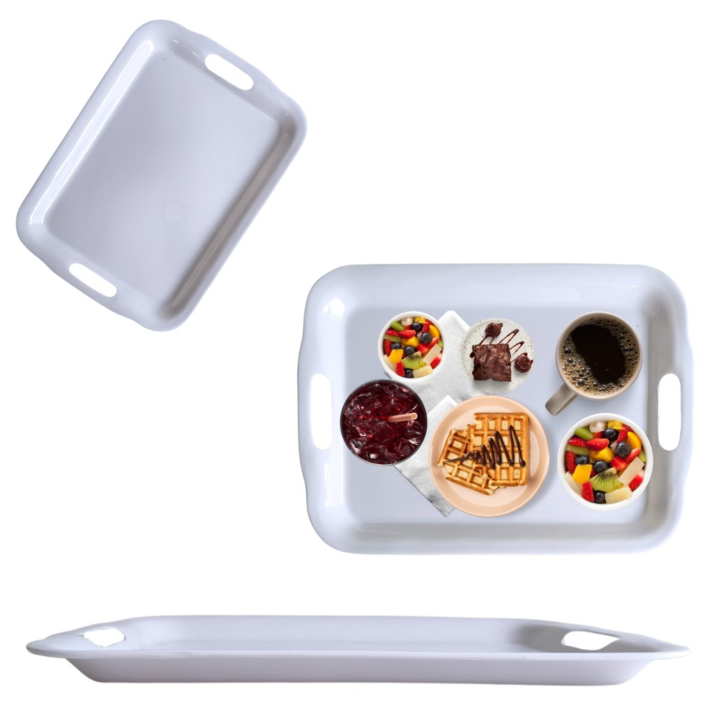 Bandeja pra Servir Café 40cm com Alça Prato em Melamina