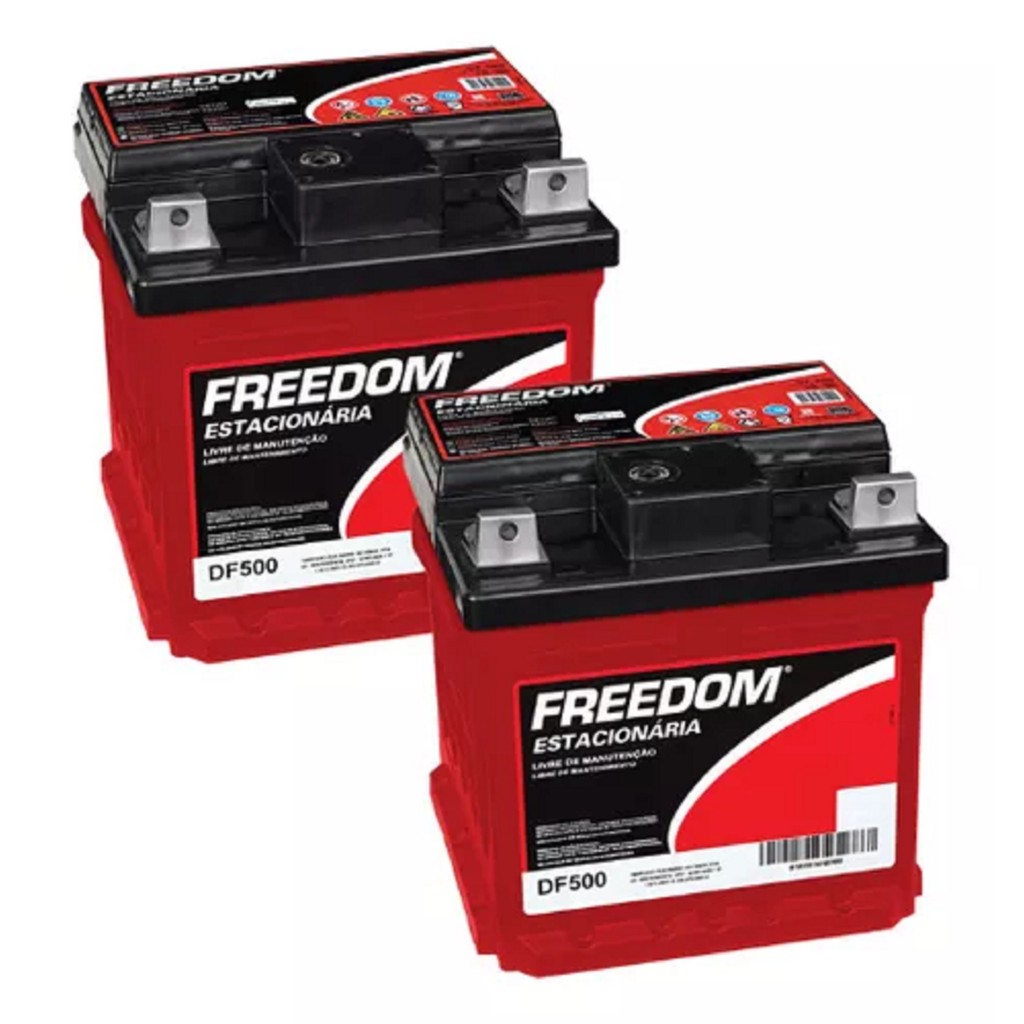 Kit 2 Baterias estacionárias Freedom DF500 40ah nobreak