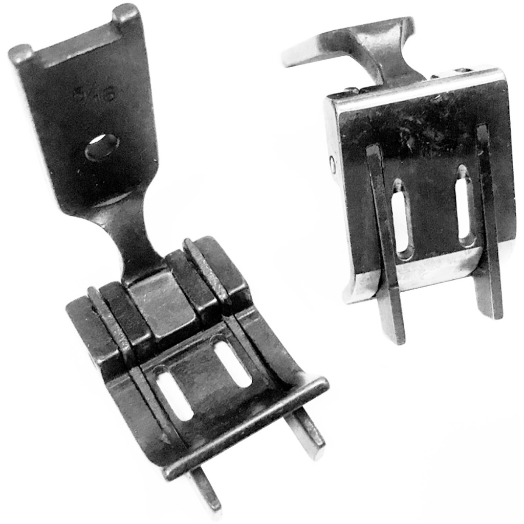 Calcador Pézinho Pespontadeira Ponto Fixo 2 Agulhas 3/8 Guia Duplo