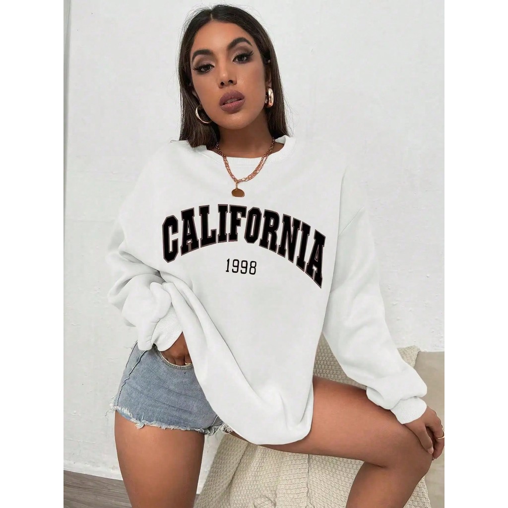 Moletom Feminino Masculina Blusa Agasalho Estampado California 1998 Estilo Mulher Verão Blusão Largo Premium Exclus.