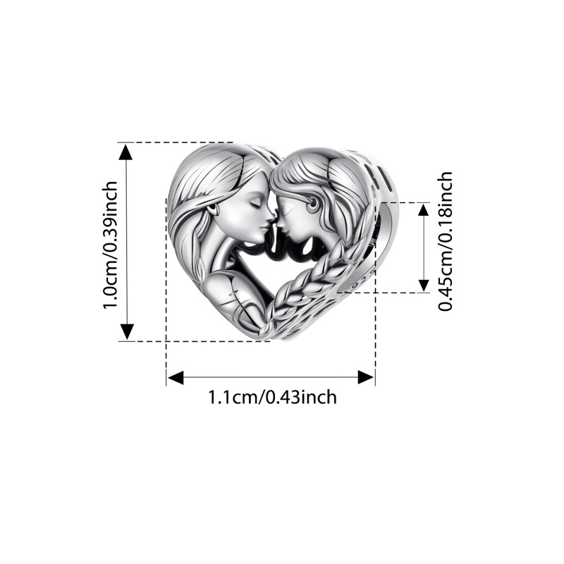 Bamoer 925 Sterling Sliver Charm Sisters Pingente Série De Acessórios Para Pulseira