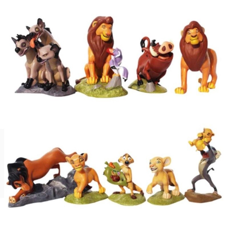 Boneco Rei Leão Simba, Mufasa, Nala, Zazu, Timão, Pumba, Scar, Rafiki e Hienas.  Disney - Acfion Figure - Figura de Ação