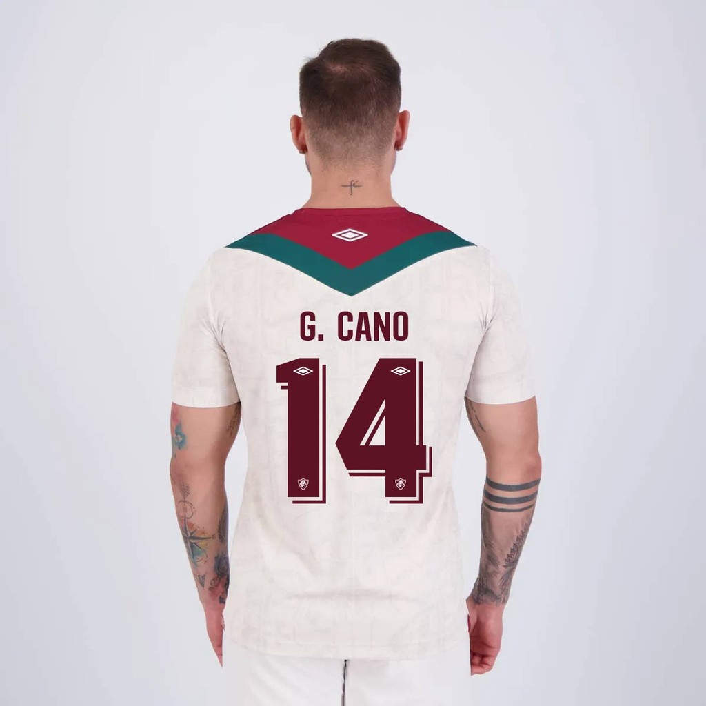 Camisa Umbro Fluminense III 2024 14 G. Cano em Oferta na Shopee