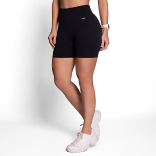 Short Bermuda Fitness Selene Sem Costura Poliamida Com Compressão Academia Corrida Esporti...