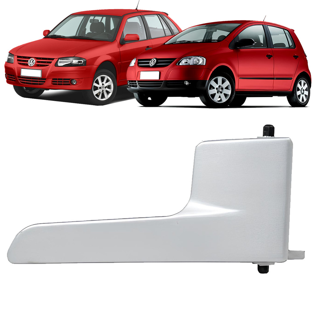 Maçaneta Interna Porta Dianteira ou Traseira Gol G4 2005 a 2014 Fox 2003 a 2008 2009 Prata Nylon