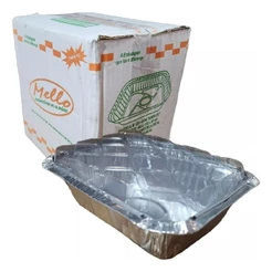 100un Marmita Alumínio P/ Bolo Empada Tampa Plást M90 220ml