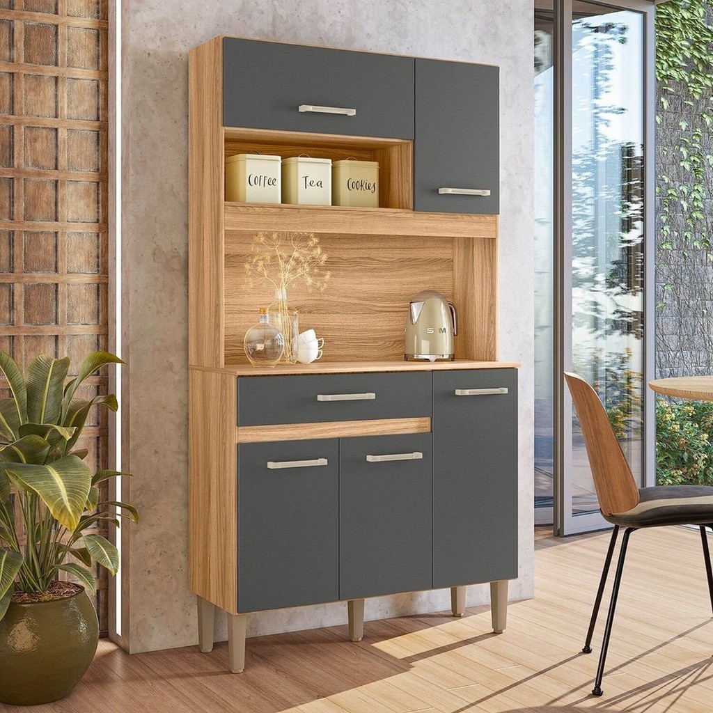 Armário de Cozinha 5 Portas 1 Gaveta Magazin em Oferta na Shopee