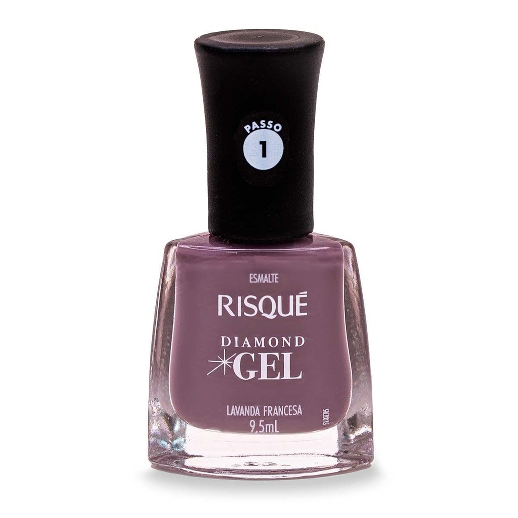 Esmalte Risqué Diamond Gel Lavanda Francesa Cremoso 9,5ml em Oferta na Shopee