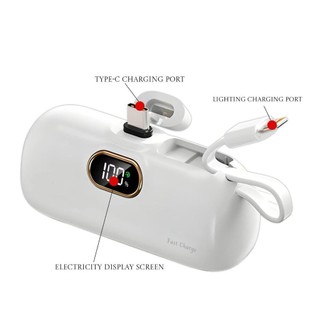 Mini Power Bank Cápsula Criativa Peining 5000mAh Portátil Compatível com iPhone Android C…