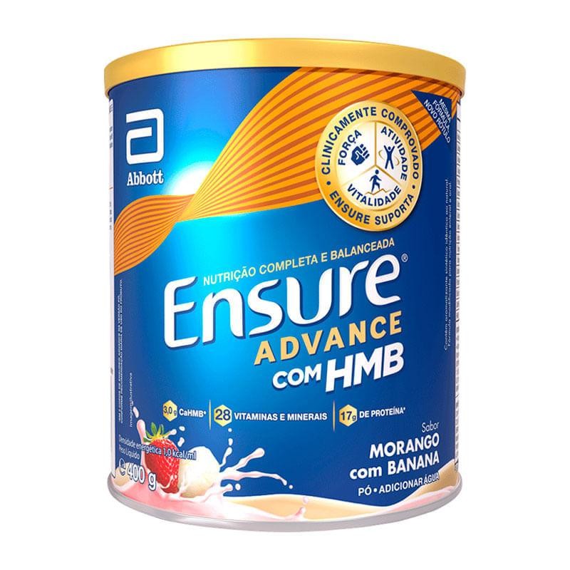 Suplemento Nutricional Ensure Advance Sabor Morango com Banana 400g - Beauty