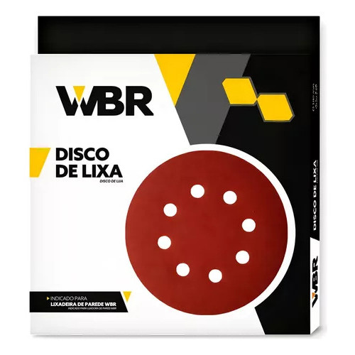 10 Disco Lixa Lixadeira Parede 225mm Nº220 Wbr Wagner Vonder Lynus