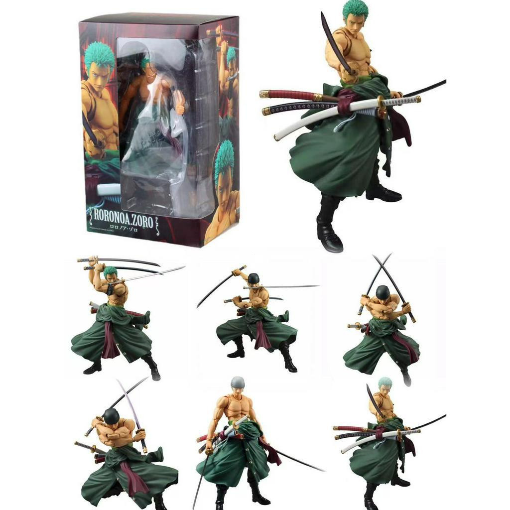 Figura Roronoa Zoro Boneco One Piece Articulados 18 cm