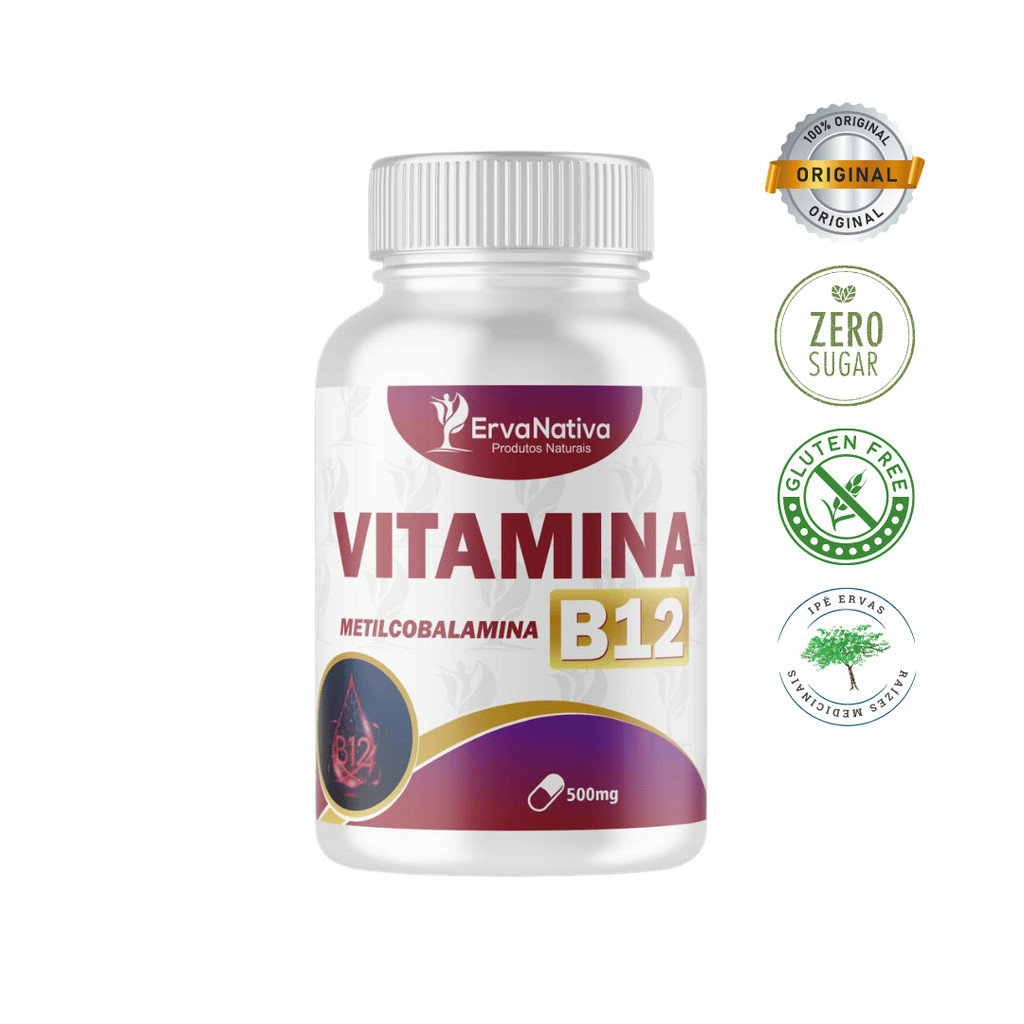 Vitamina B12 Metilcobalamina, 100 Cápsulas - Erva Nativa