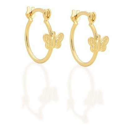 Brinco Meia Argola Infantil Borboleta Rommanel 525241 em Oferta na Shopee