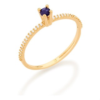 Anel Solitário Com Zircônias Formatura Rommanel 512902 em Oferta na Shopee