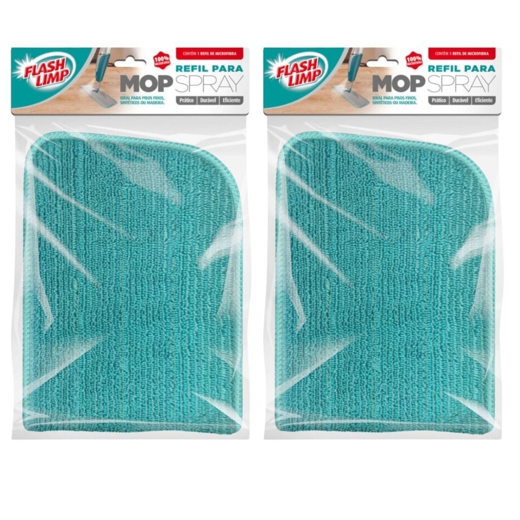 Renove seu Mop: Refil Microfibra Flash Limp, Kit com 2 Unidades