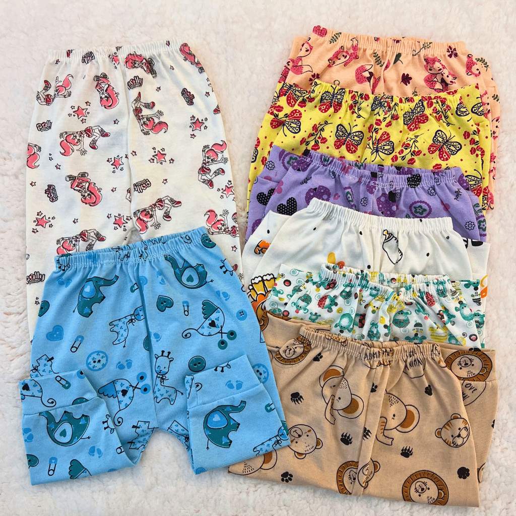 Kit 5 Peças Mijão Malha Estampado 100% Algodao Bebe Masculino e Feminino