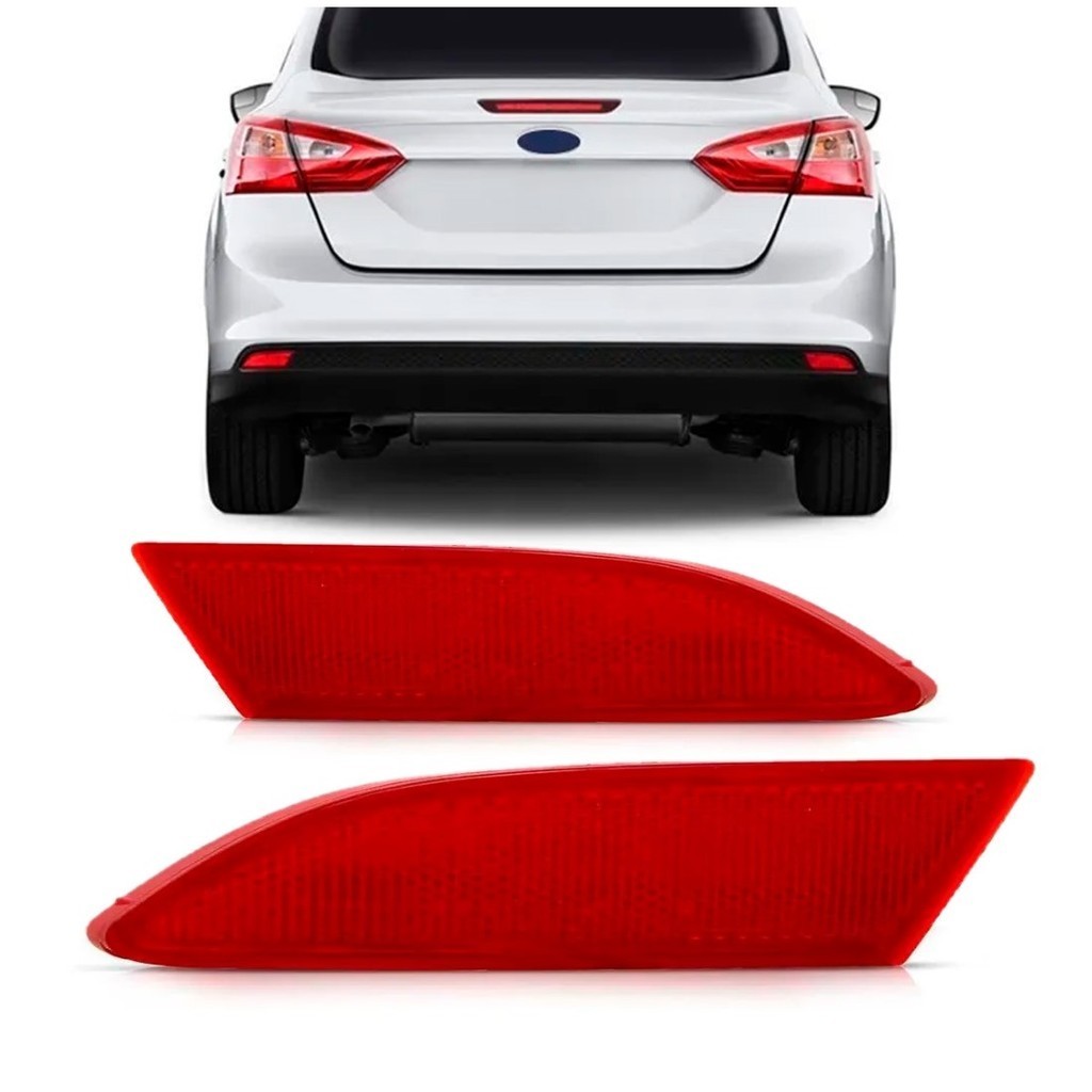 Par Refletor Parachoque Traseiro Focus Sedan 2014 a 2019
