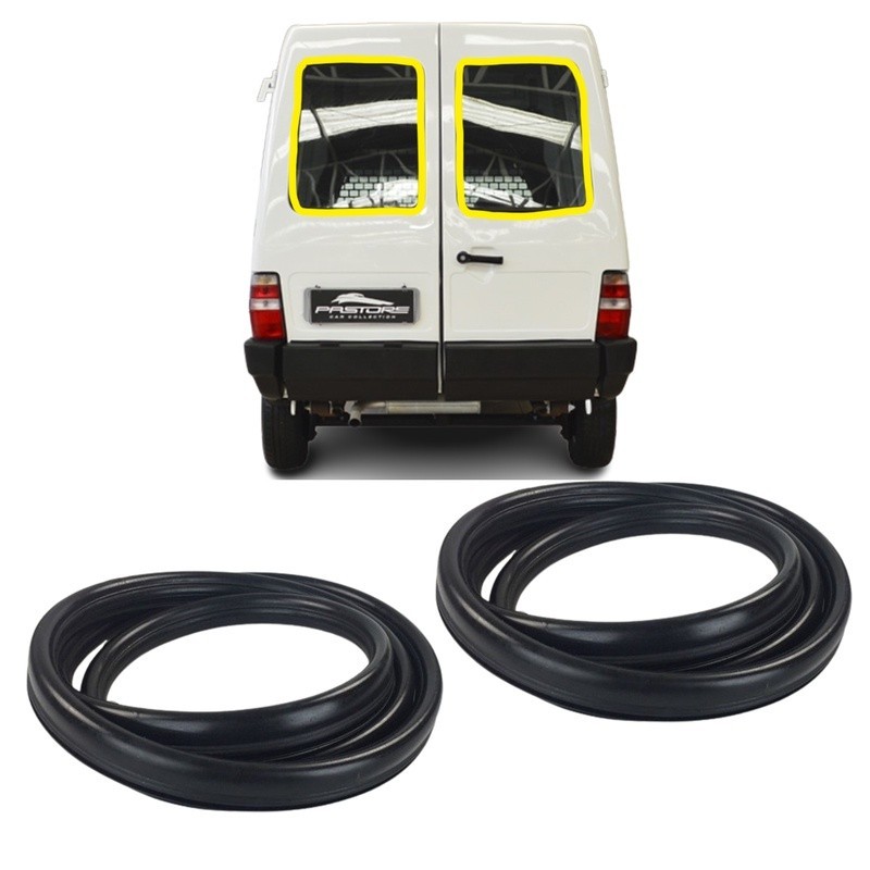 KIT 2 Borrachas Vidro Vigia Traseiro Fiorino BAU 2001 2002 em Oferta na Shopee