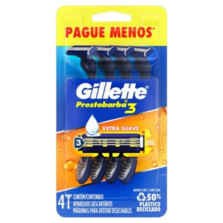 Aparelho de Barbear Descartável Gillette Prestobarba3 Leve 4 Pague 3