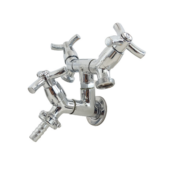 Torneira Metal 3 Saídas MULTIUSO Tanque Tanquinho Máquina De Lavar