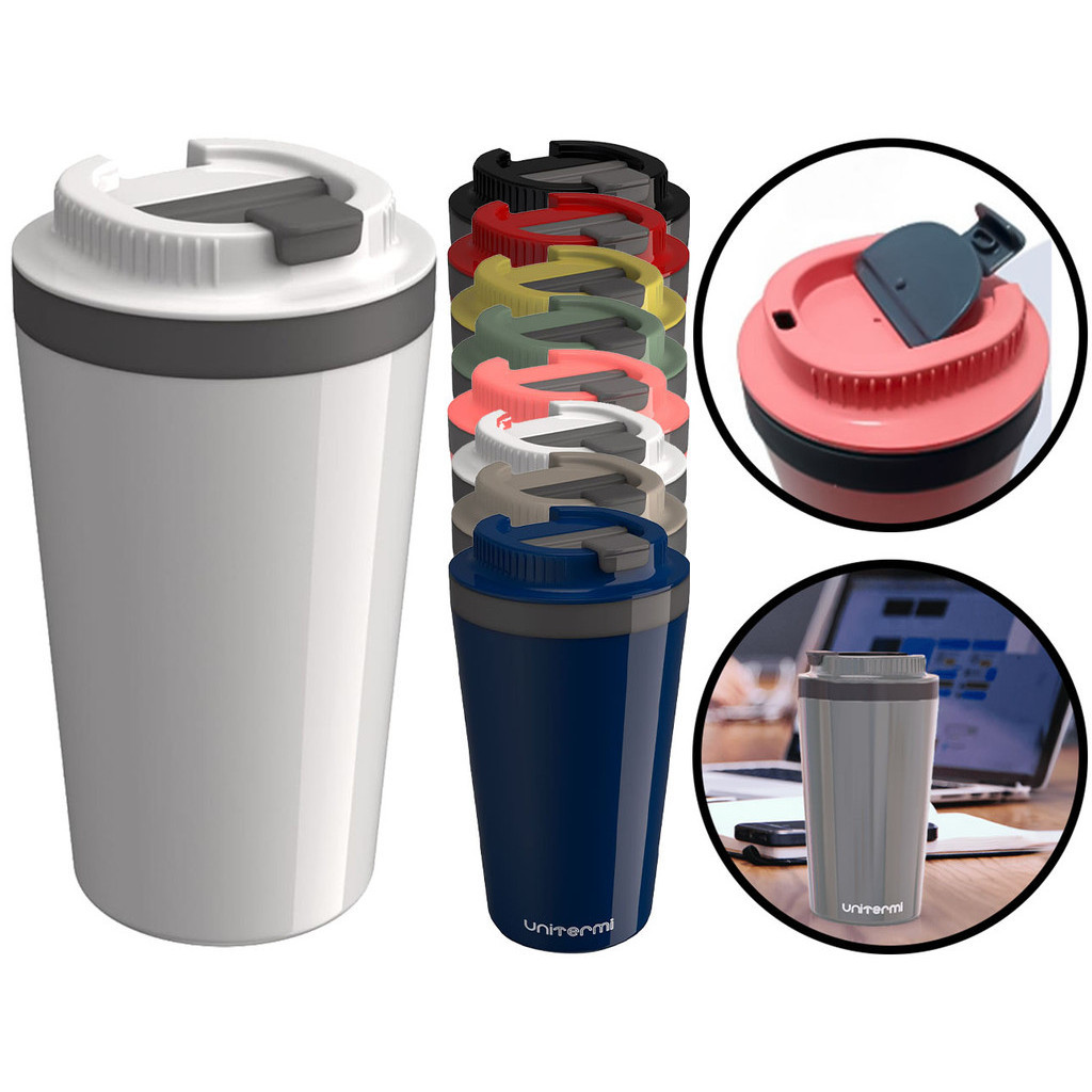 Copo Térmico Minas Parede Dupla Com Tampa Para Café Água Chá Quente E Frio 400ml Unitermi em Oferta na Shopee