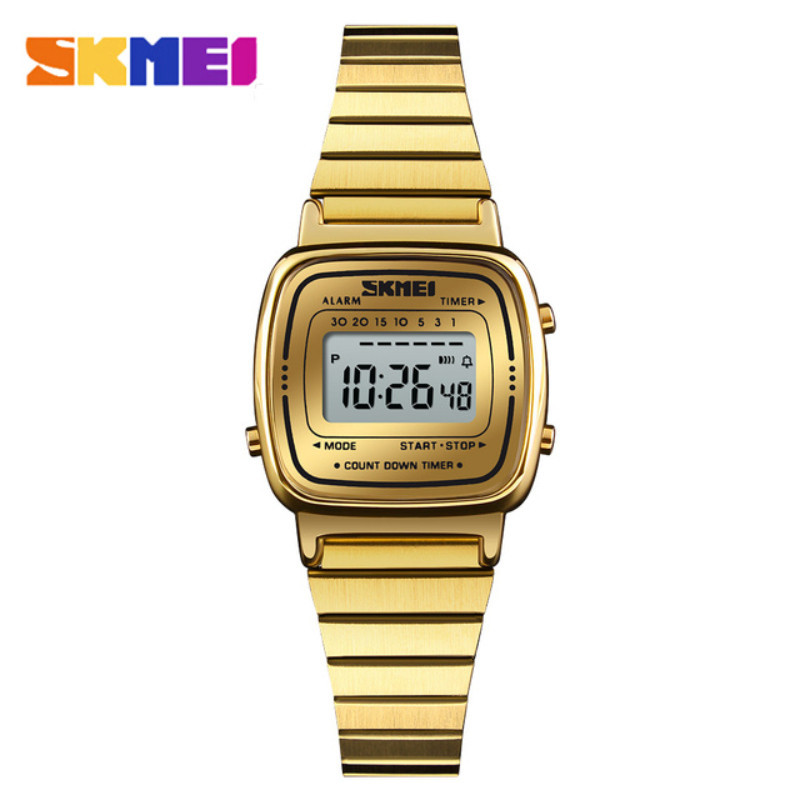 SKMEI 1901 Fashion Luxury Small Dial Digital Women's Watch Calendar Waterproof Sports