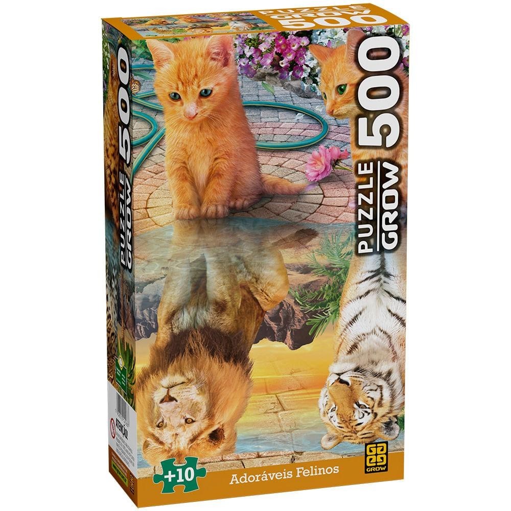 Puzzle 500 peças Adoráveis Felinos em Oferta na Shopee