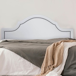 Cabeceira Casal Estofada para Cama Box Provençal Luxo com Tachas 140x60cm Branco/Fumê em Oferta na Shopee