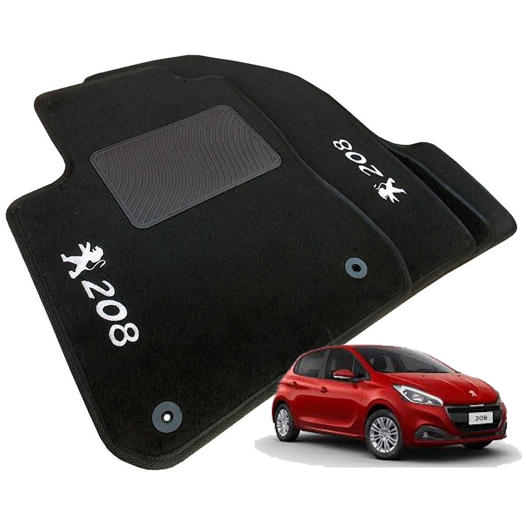 Tapete Peugeot 208 (2011 até 2026) Luxo Carpete em Oferta na Shopee
